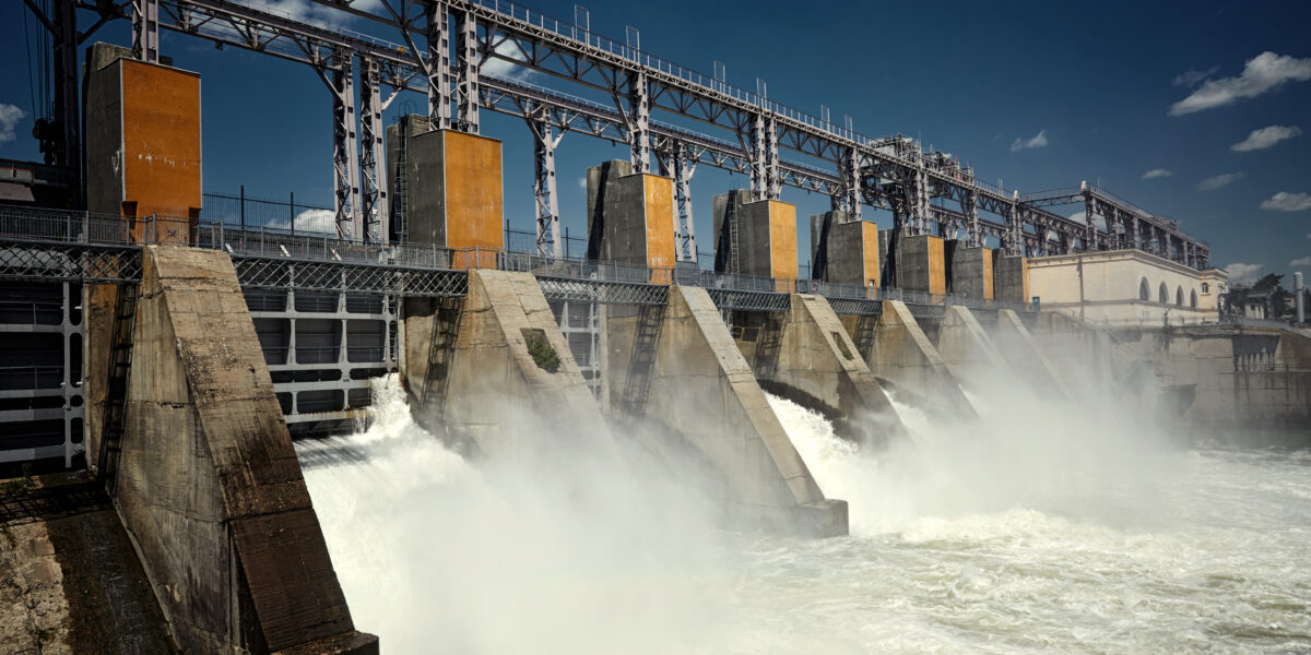 photo hydropower generation station gates