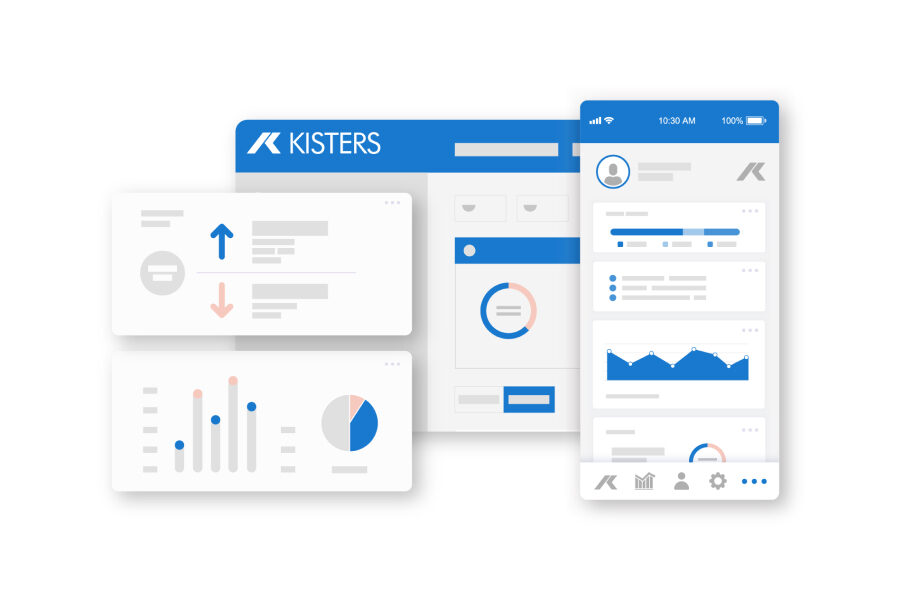 Mock-up of a KISTERS software application.