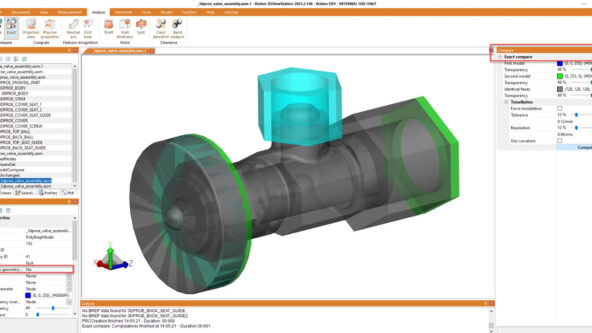 screen capture of 3DViewStation CAD visualization, analysis shows no BREP data found / detected