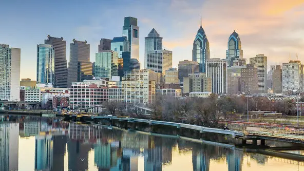 photo skyline of the city of Philadelphia, PWD, KISTERS customer