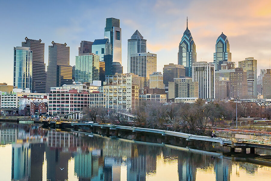 photo skyline of the city of Philadelphia, Pennsylvania, USA
