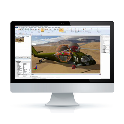 image 3DViewStation Desktop and helicopter CAD data analysis