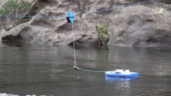 photo of KISTERS Flying Fox towing system for safer discharge measurements; ADCP sold separately