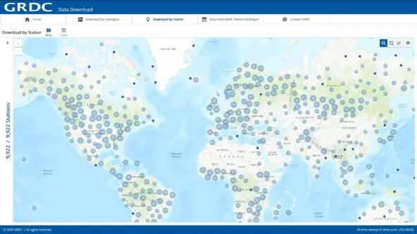Global Data Runoff Center (GRDC) Data Download web portal: open data on river discharge via GCOS, WMO