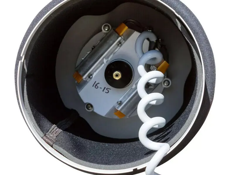 internal view of KISTERS TB3 heat kit for tipping bucket rain gauges TB3, TB4 and TB7