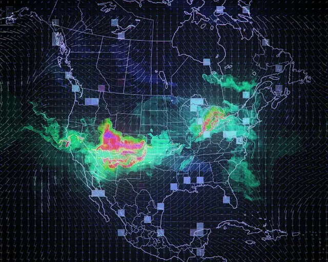 data visualization of global weather estimates